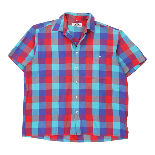 Vintage 1970s Melco Checked Short Sleeve Shirt - Large Multicoloured Cotton