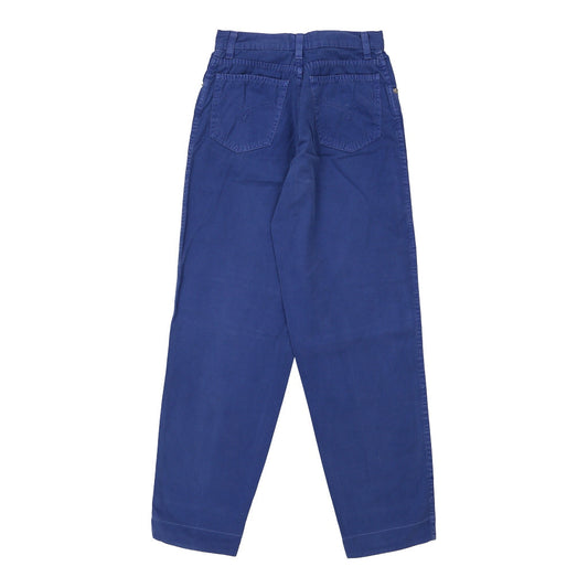 Vintage Age 9-11 Moschino Trousers - 25W 29L Blue Cotton