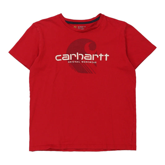 Vintage Age 15-16 Carhartt Spellout T-Shirt - XL Red Cotton