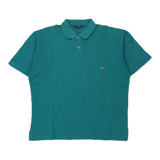 Vintage teal Paul & Shark Polo Shirt - mens x-large
