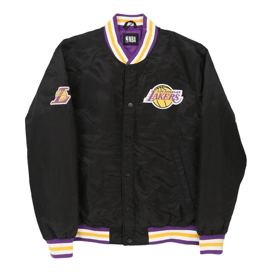 Vintage black Los Angeles Lakers Nba Varsity Jacket - mens medium