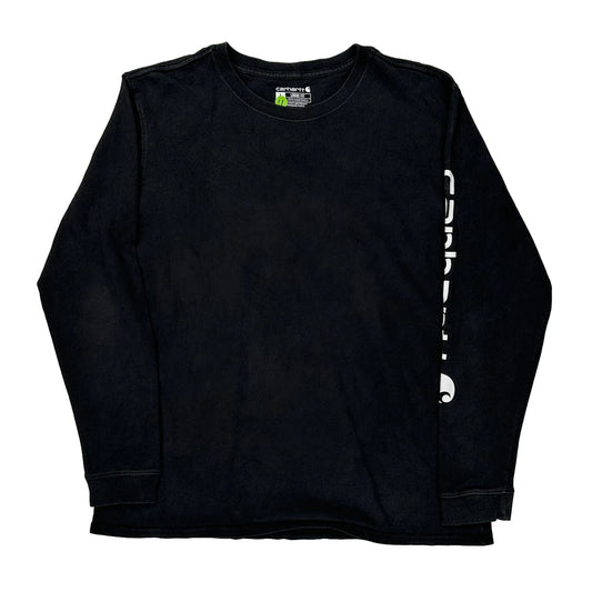 Carhartt Long Sleeve T-Shirt - Large Black Cotton