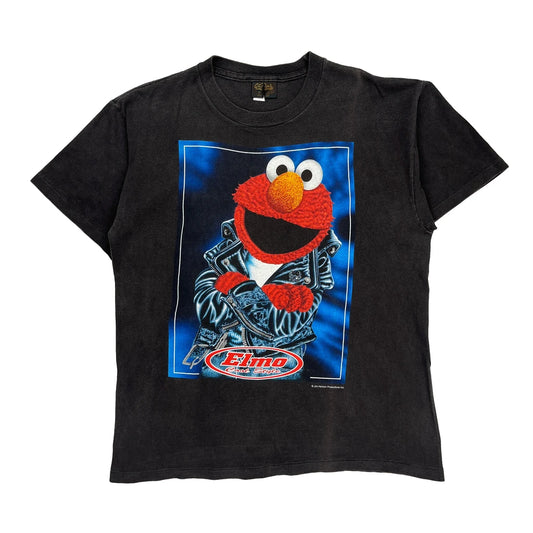 Elmo Changes Single Stitch T-Shirt - Large Blue Cotton