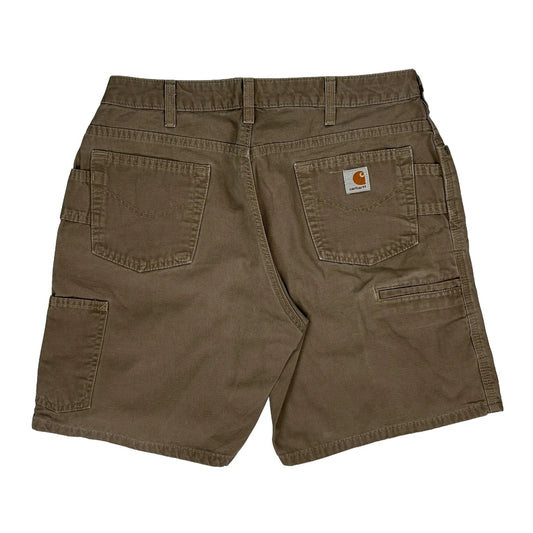 Carhartt Carpenter Shorts - 32W UK 12 Brown Cotton