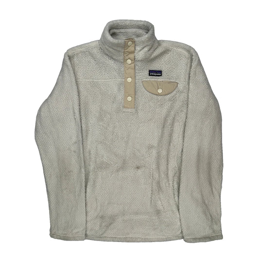 Age 12 Patagonia Fleece - Large Cream Polyester
