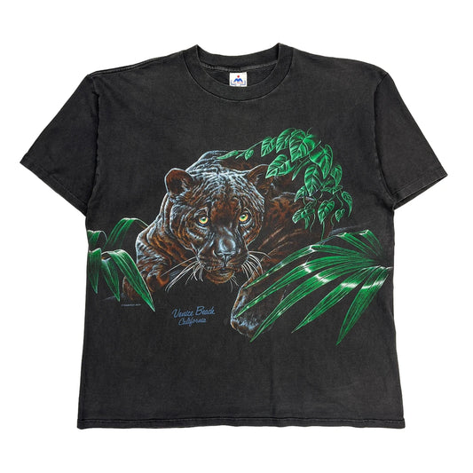 Venice Beach California H.L. Miller Single Stitch T-Shirt - XL Black Cotton