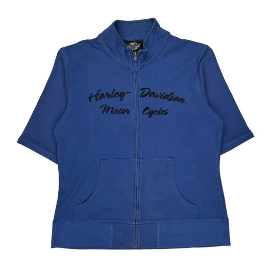 Motorcycles Harley Davidson Graphic Jacket - XL Blue Cotton